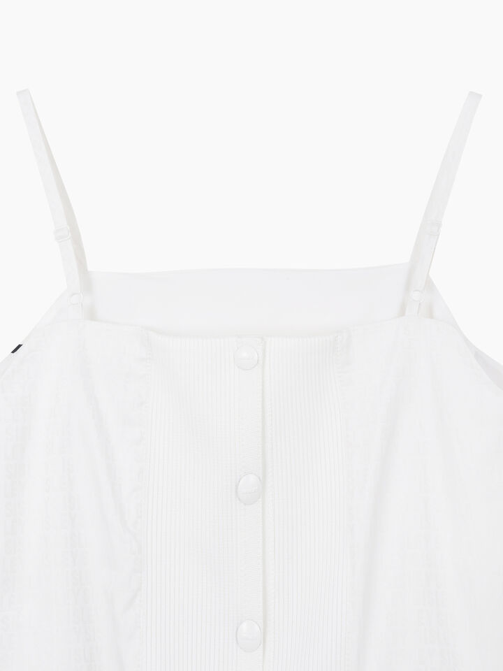 Light beige bustier with jacquard pattern - sisley k top - White | Sisley K image number 4